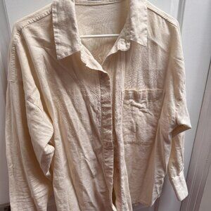 Abercrombie Oversized Linen Button Down